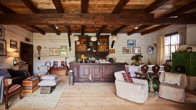 Cosily furnished pool house at Hotel Aichinger, ideal for relaxing hours by the pool